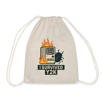 Y2K Pixel-Katastrophe – Ich lebe! - Turnbeutel - Natur - Vorne