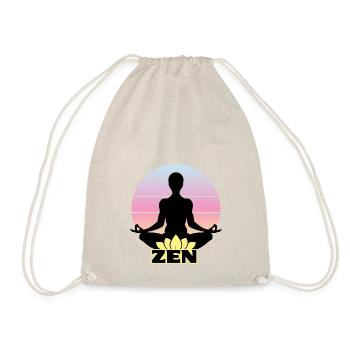 Zen - je suis calme - Message Yoga Lotus - Sac de sport léger - nature - Devant