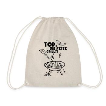 Top die Fette grillt - Turnbeutel - Natur - Vorne