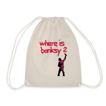 where is banksy - Drawstring Bag - nature - Front