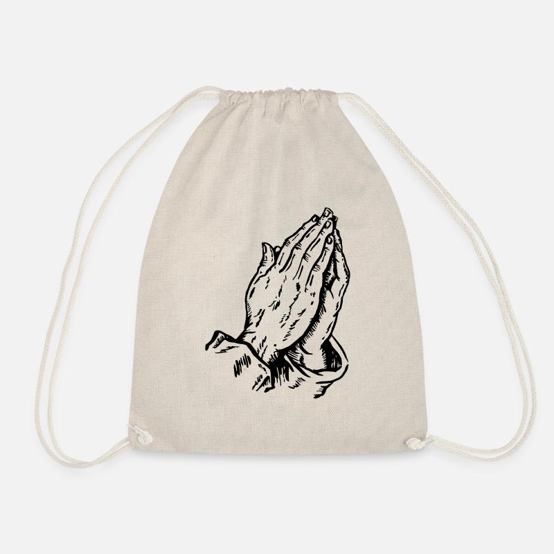 mains en prière - Sac de sport léger - nature