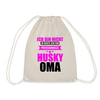 Rente Husky Oma Hund Hundeliebhaberin Omi - Turnbeutel - Natur - Vorne