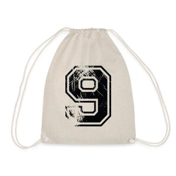 Number 9 Team Football Baseball Basketball University - Drawstring Bag - nature - Front