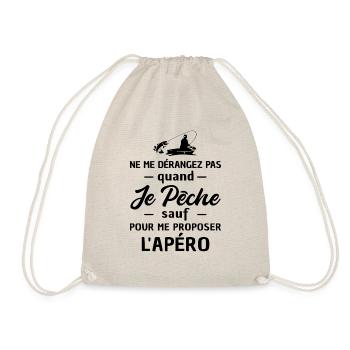 pêche et l'apéro / humour pêche - Sac de sport léger - nature - Devant