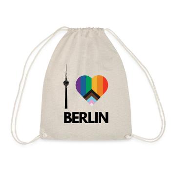 Berlin pride Pridemonth Shirt für jeden LGBTQIA+ - Turnbeutel - Natur - Vorne