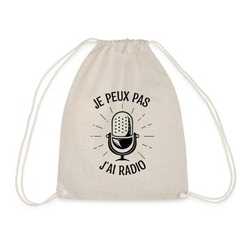 Je peux pas j'ai radio. Cadeau animateur radio. - Sac de sport léger - nature - Devant