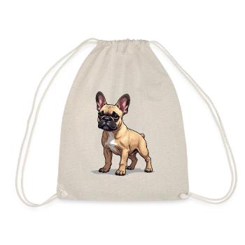Französische Bulldogge, French Bulldog Bouledogue - Drawstring Bag - nature - Front