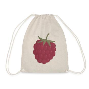 red pink raspberry - Drawstring Bag - nature - Front