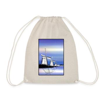 Kinderdijk Windmills - Drawstring Bag - nature - Front