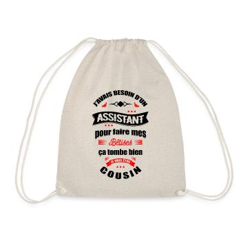 JE VAIS ÊTRE COUSIN - FUTUR COUSIN - Sac de sport léger - nature - Devant