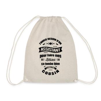 JE VAIS ÊTRE COUSIN - FUTUR COUSIN - Sac de sport léger - nature - Devant