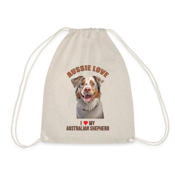 AUSSIE LOVE - Tolles Aussie T-Shirt !!! - Turnbeutel - Natur - Vorne