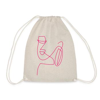 LINE ART WOMAN MINIMALISM - Drawstring Bag - nature - Front