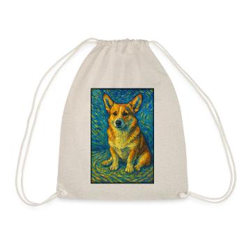 Corgi in the whirl - Drawstring Bag - nature - Front