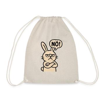Statement Bunny Nope Humor Just No - Drawstring Bag - nature - Front