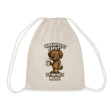 Morning grouch coffee: I'm tired - Drawstring Bag - nature - Front