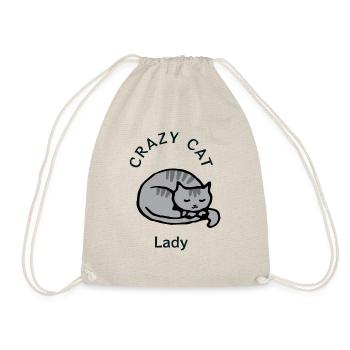 Crazy Cat Lady - Turnbeutel - Natur - Vorne