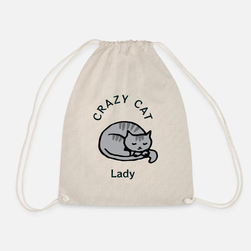Crazy Cat Lady - Turnbeutel - Natur