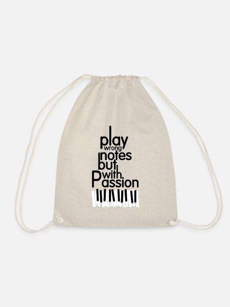 play wrong notes but with passion Music - Turnbeutel - Natur