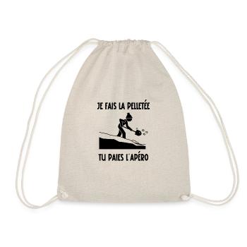je fais la pelletée - Sac de sport léger - nature - Devant