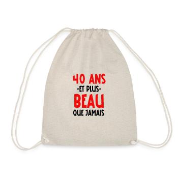 40 ans et plus beau que jamais - Sac de sport léger - nature - Devant