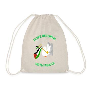 Hope Returns with Peace - Palestine Design - Turnbeutel - Natur - Vorne