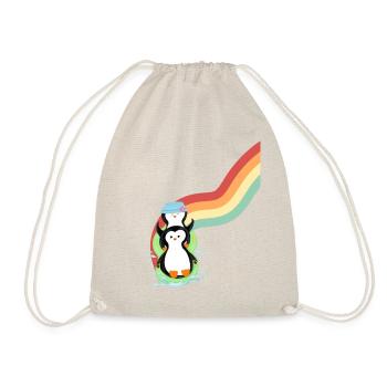 Pinguine Slide - Turnbeutel - Natur - Vorne
