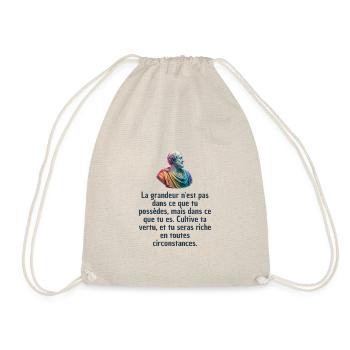 T-shirts Stoïcisme : L'inspiration à portée de soi - Sac de sport léger - nature - Devant