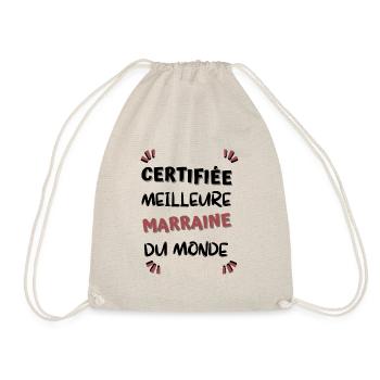 Certifiée meilleure marraine du monde ! marraine - Sac de sport léger - nature - Devant