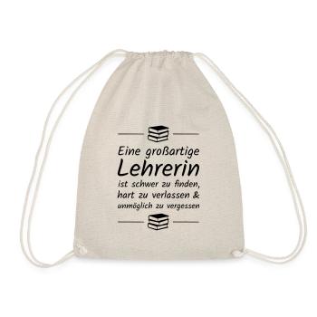 A great teacher is hard to find - Drawstring Bag - nature - Front