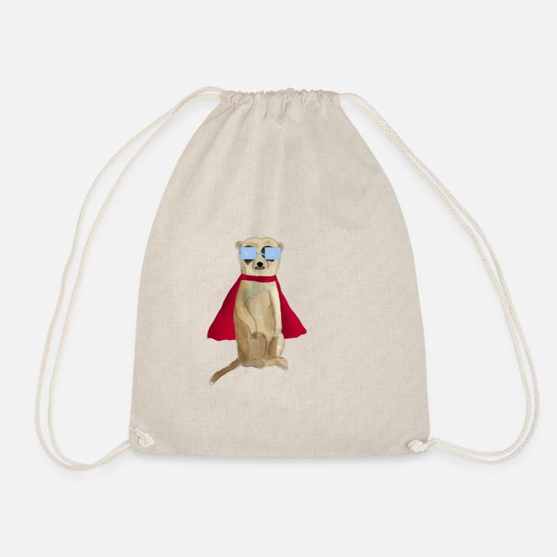 Erdmännchen SuperHero Cool Boy hey fred superheld - Turnbeutel - Natur
