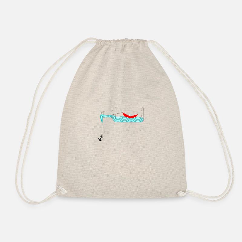 Digdelschiff Flaschenschiff - Drawstring Bag - nature