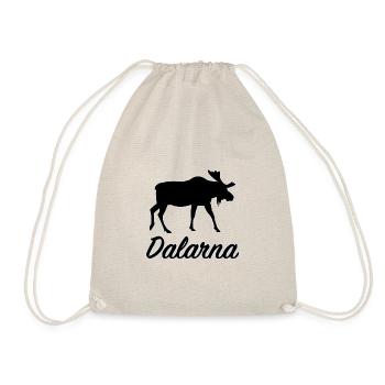 Dalarna Moose Sweden Region Län Silhouette - Drawstring Bag - nature - Front