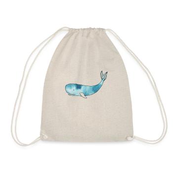 Watercolor Whale - Turnbeutel - Natur - Vorne