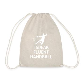 Handball Handballer Spruch Geschenk - Turnbeutel - Natur - Vorne