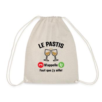 Le pastis m'appelle - Cadeau humour apéro alcool - Sac de sport léger - nature - Devant