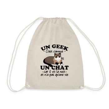 Geek et chat - Sac de sport léger - nature - Devant