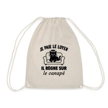 Chat humour Roi du canap - Sac de sport léger - nature - Devant