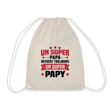 Un super papa devient toujours un super papy - Sac de sport léger - nature - Devant