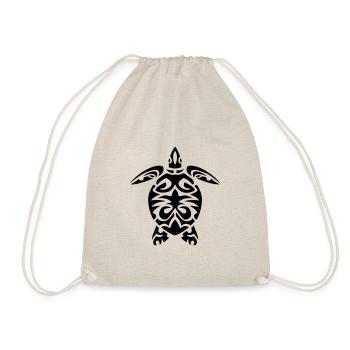 tribal turtle 705 - Drawstring Bag - nature - Front