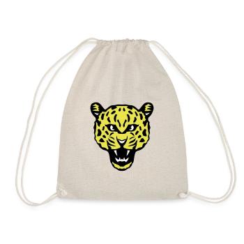 head leopards wild animals - Drawstring Bag - nature - Front