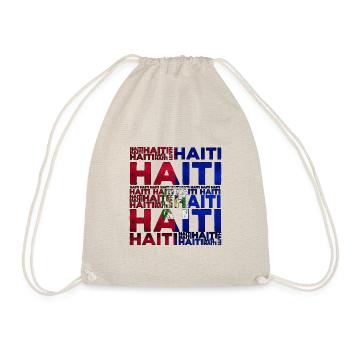 Haiti Haitian Flagge Stolz Kreolisch I Geschenk - Turnbeutel - Natur - Vorne