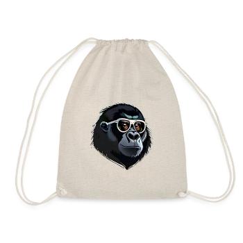Gorilla head - Drawstring Bag - nature - Front