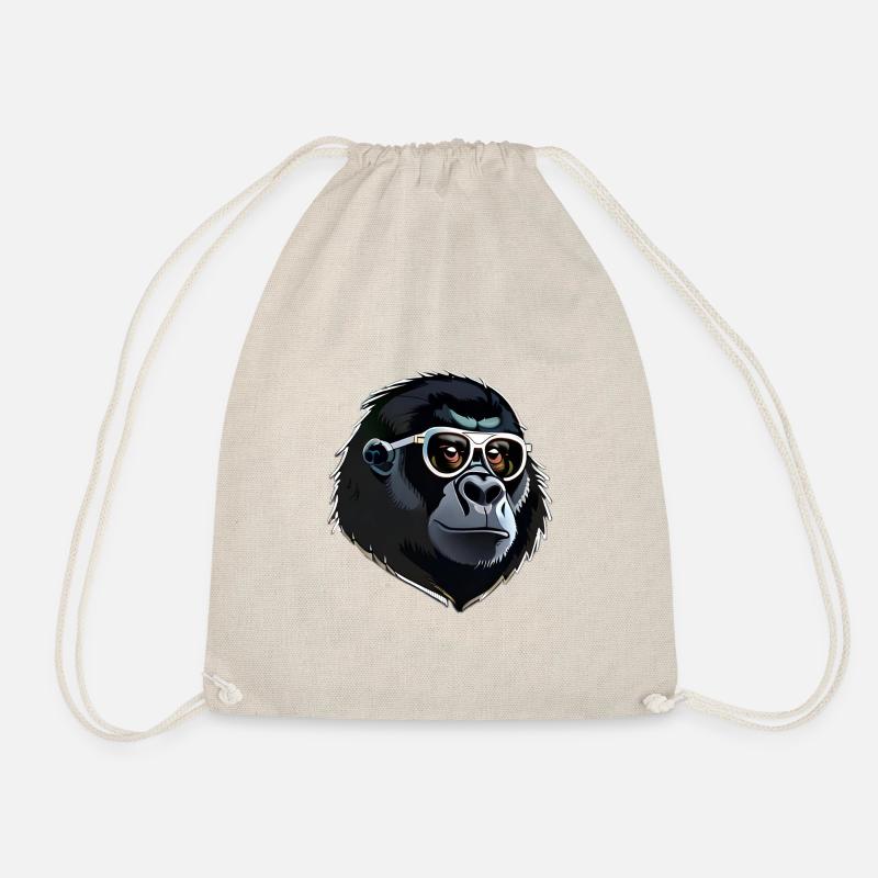 Gorilla-Kopf - Turnbeutel - Natur