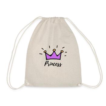 Prinzessinen-Shirt - Turnbeutel - Natur - Vorne