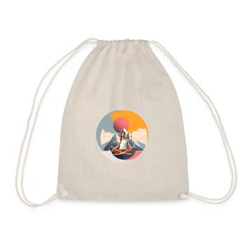 Yoga, Namaste, chill, customizable - Drawstring Bag - nature - Front