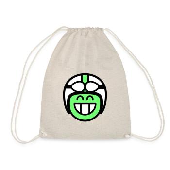 Émoticône Sourire avec casque de mobylette (les couleurs peuvent être changées) - Sac de sport léger - nature - Devant