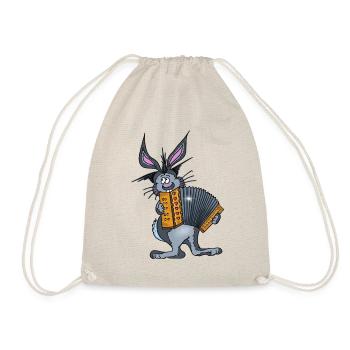 Toni the hare plays the hand organ - Drawstring Bag - nature - Front