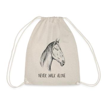 Horse riding stable equestrian farm horses rider - Drawstring Bag - nature - Front
