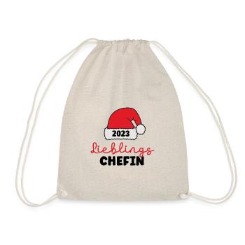 Lieblingschefin Weihnachten 2023 Beste Chefin XMAS - Turnbeutel - Natur - Vorne